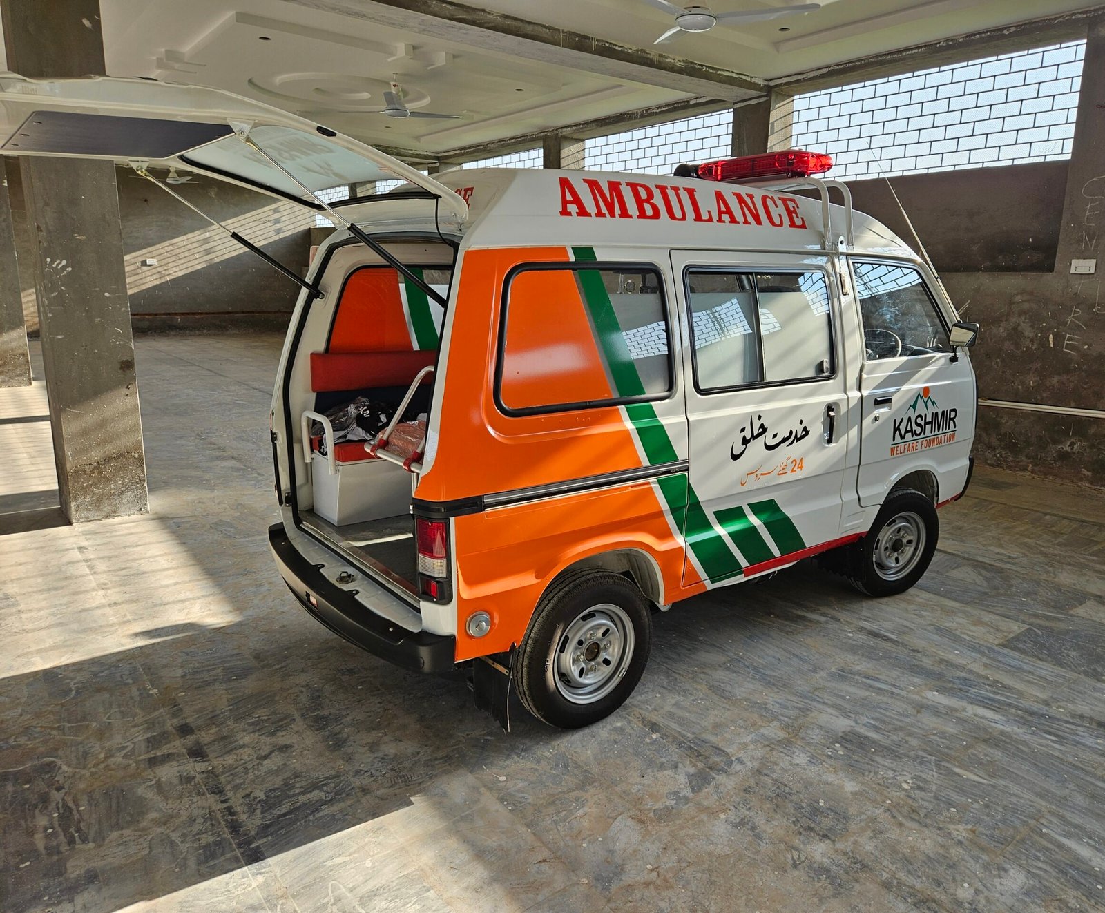 ambulance, kashmir welfare, dadyal, mirpur, azad kashmir