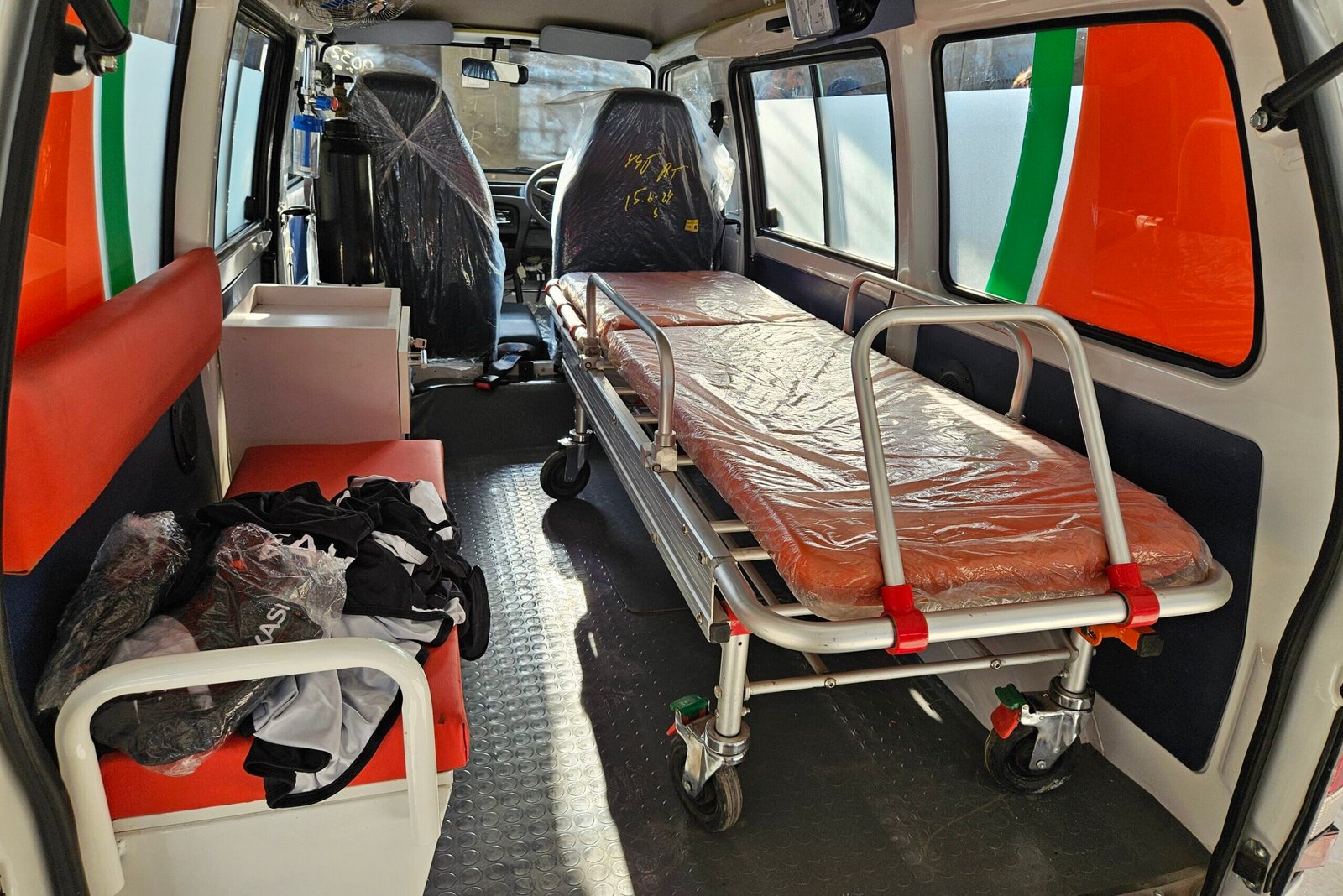ambulance interior, kashmir welfare foundation, mirpur, dadyal, azad kashmir