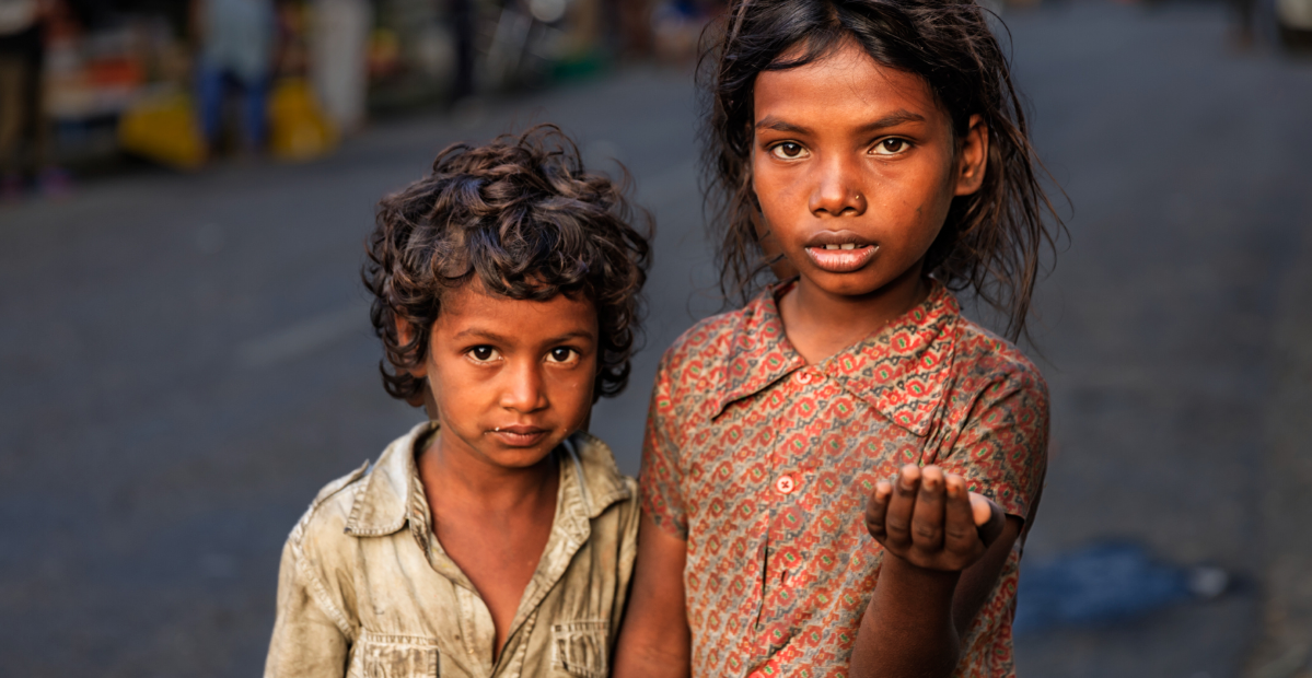 Poor Kids, Fitrana, Beggers, Kashmir