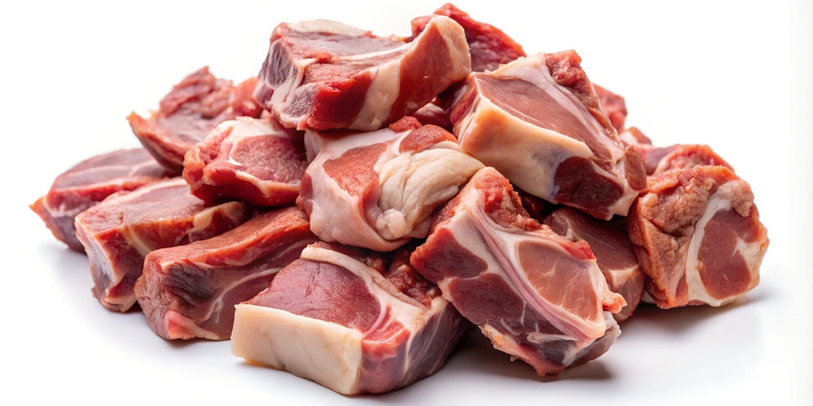 mutton meat isolated on white background